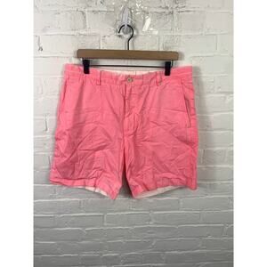 Vineyard Vines Women's Mid-Rise Stretch Cotton Chino Shorts Pink Size 36